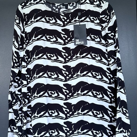 NWT | The Kooples | Panther Print Long Sleeve Blouse - Picture 7 of 12
